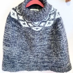 Indigo Soul turtleneck/cowl neck poncho